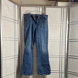 American Eagle Outfitters Medium Blue Flare (Kickboot) Jeans
